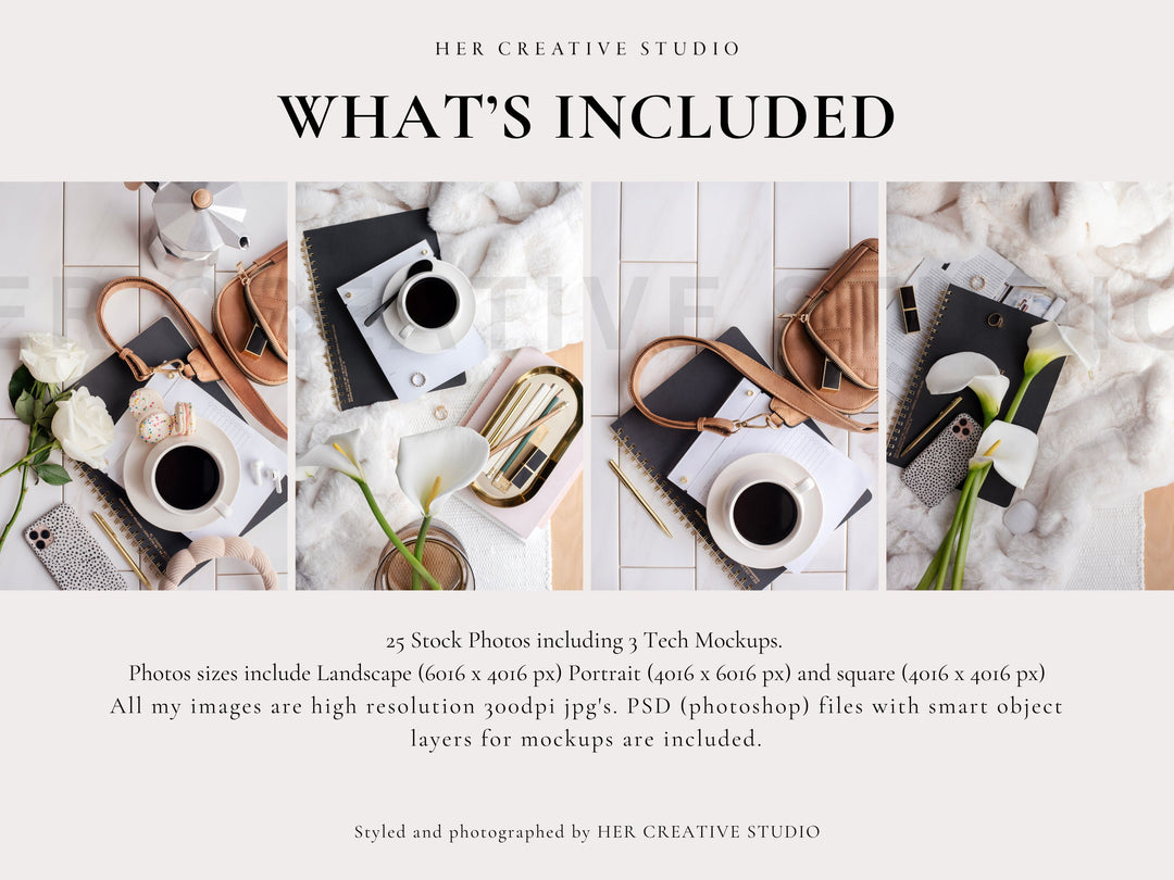 Stock Photo Bundle | Calla Lilly & Polka Dot