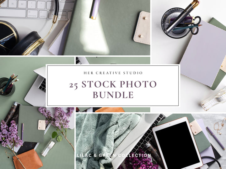 Stock Photo Bundle | Lilac & Green