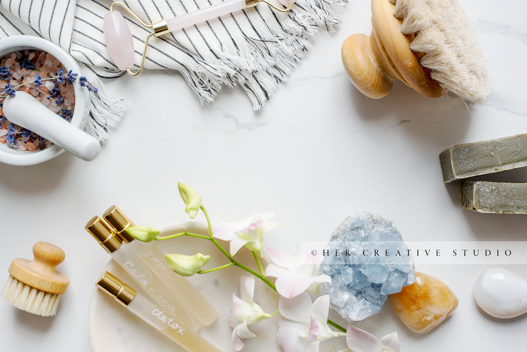Bath Brushes and Crystals