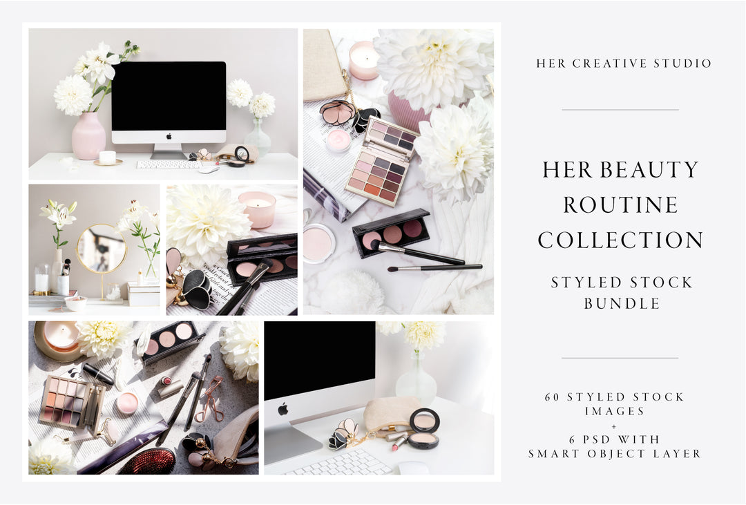 Her Beauty Routine, Styled Stock Bundle