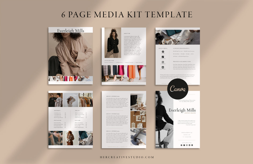 6 Page Media Kit Template
