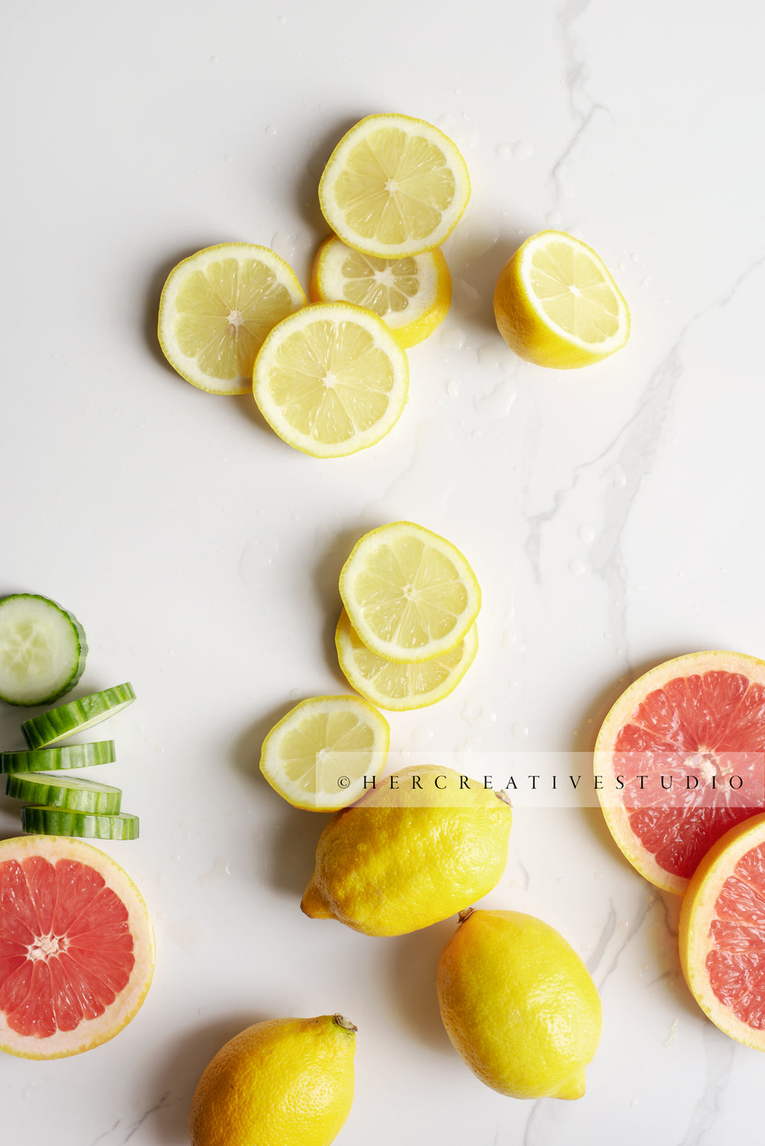 Lime, Lemon & Grapefruit Slices. Stock Image.