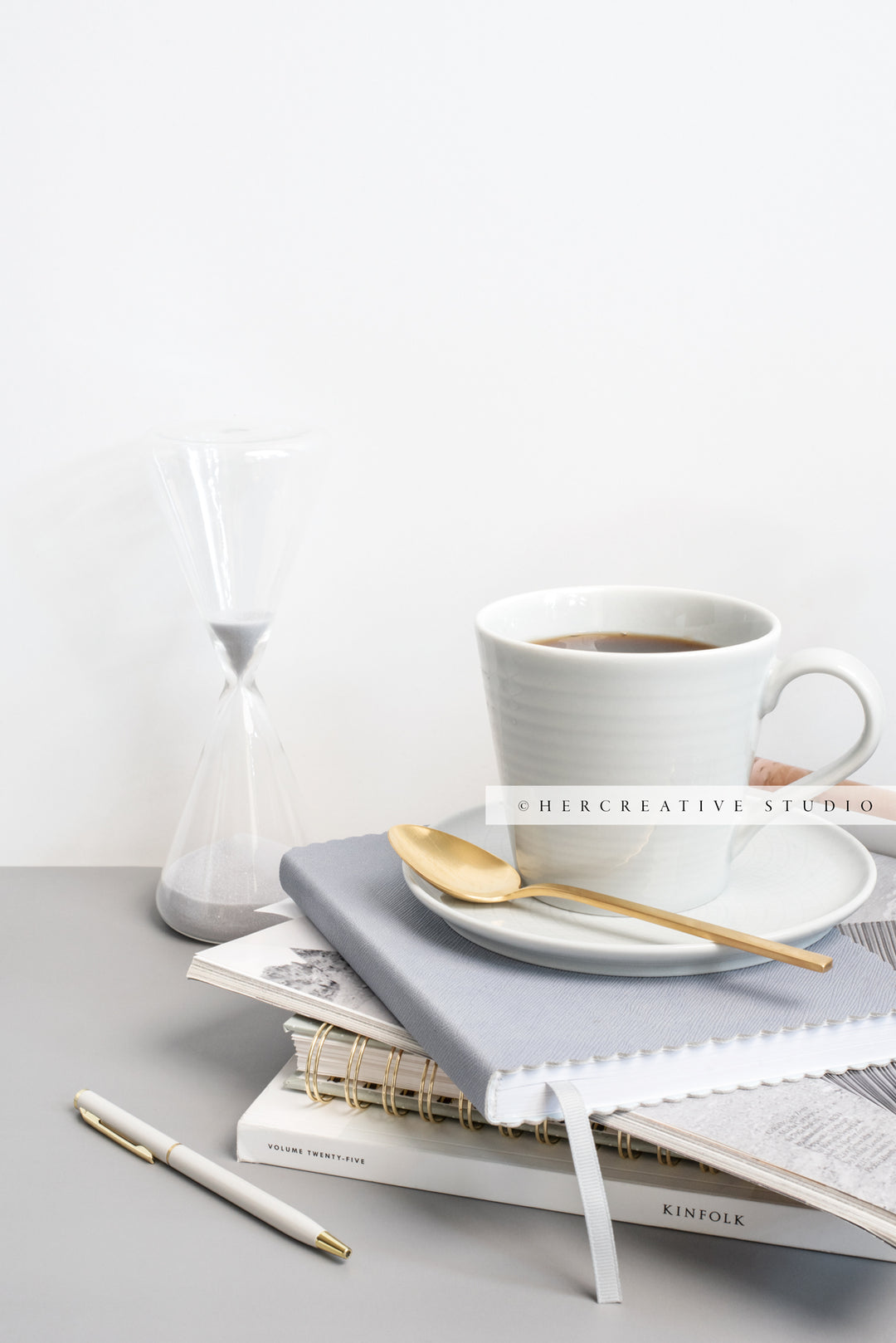 Coffee and Hourglass. Stock Image