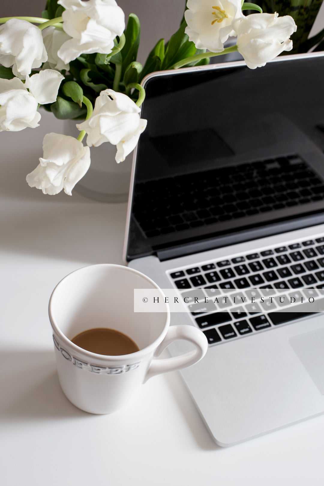 Coffee, Laptop & Coffee. Stock Image