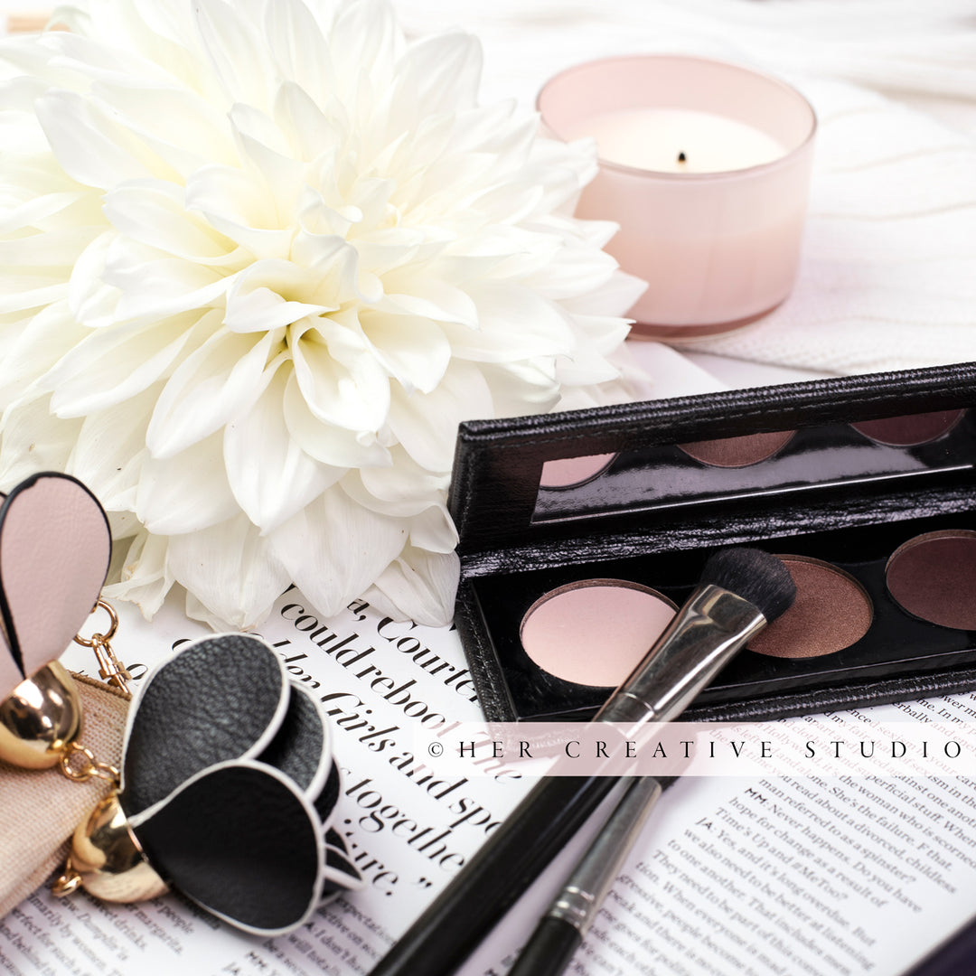 Makeup & Dahlia on Workspace, Styled Stock