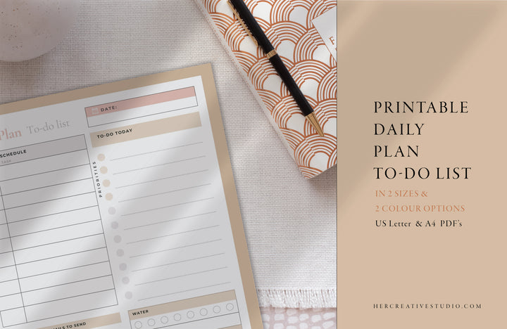 Daily Plan | To-Do List Printable