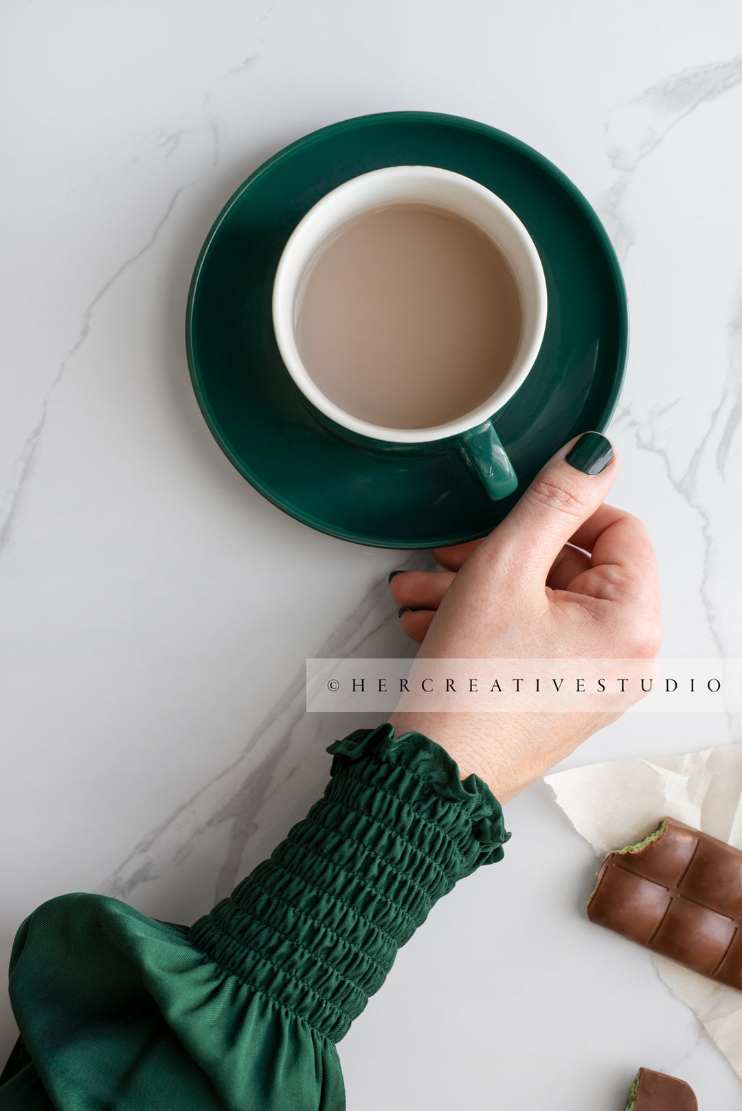 Hand Holding Coffee. Styled Stock Image