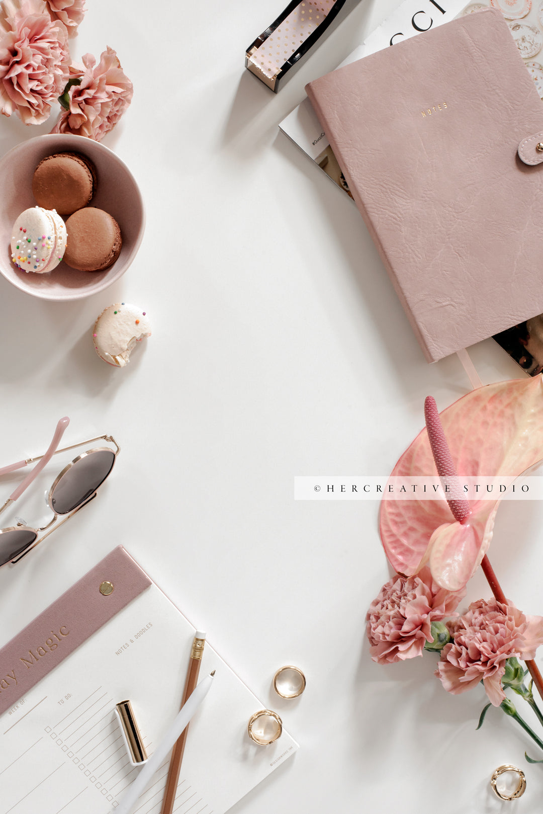 Brown & Dusty Pink Collection, Styled Stock Bundle.