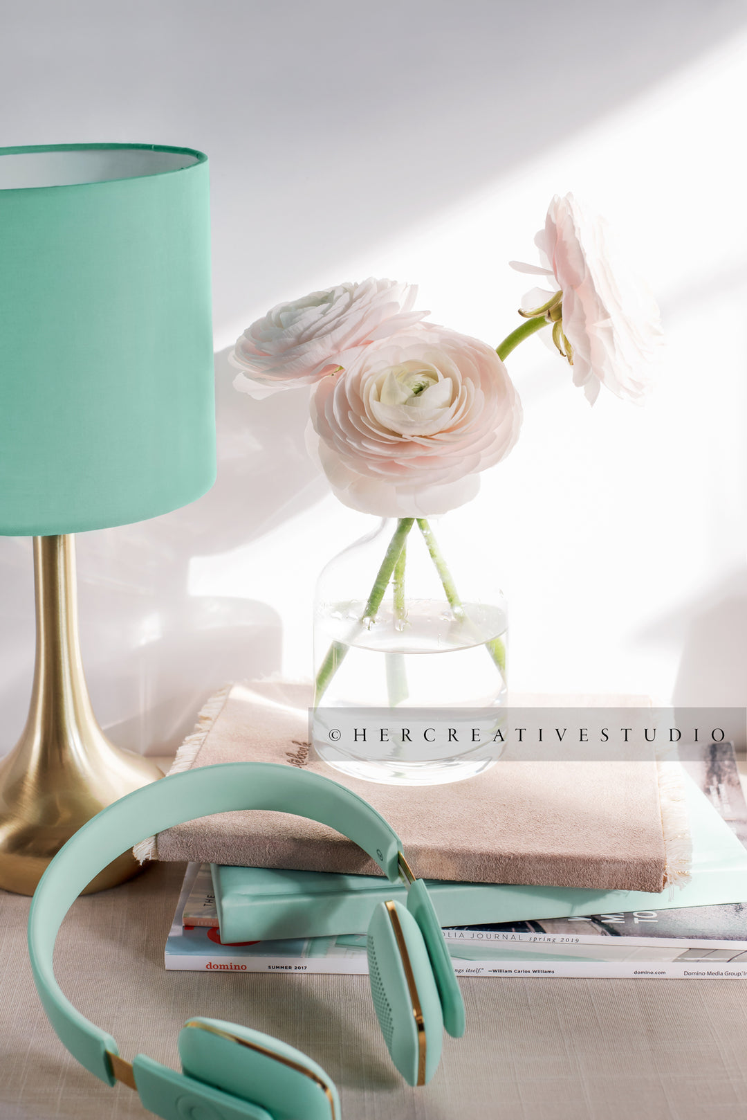 Mint Green and Pink Desk Accessories 4