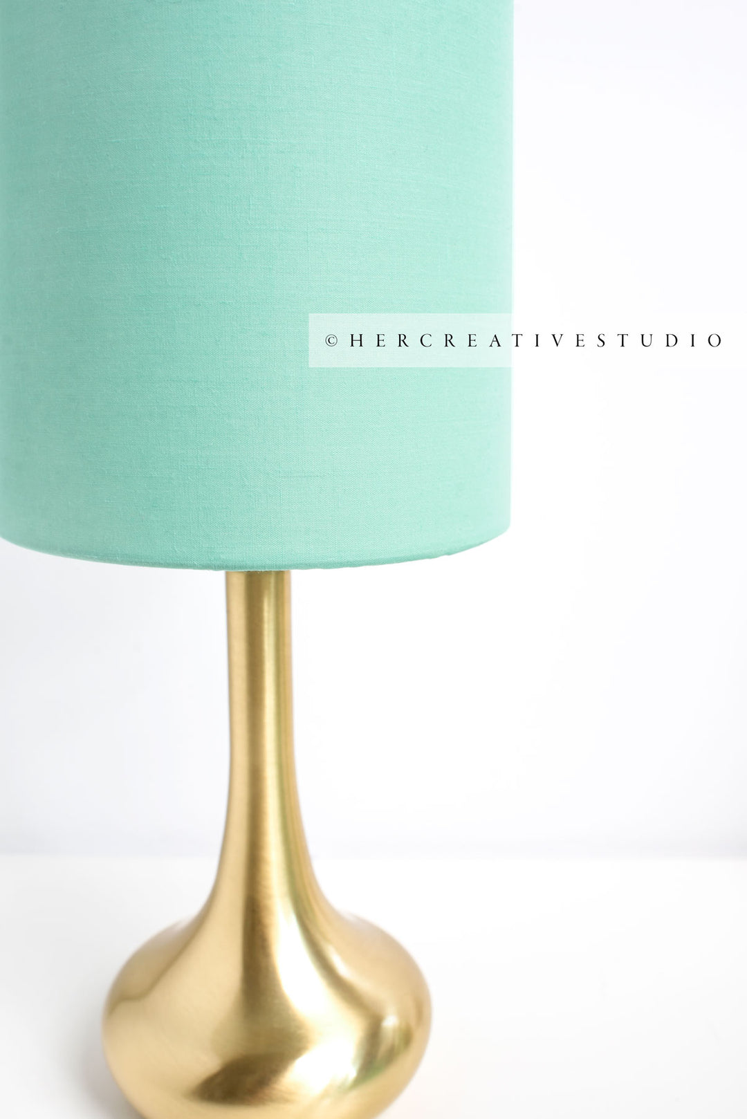 Mint and Gold Lamp