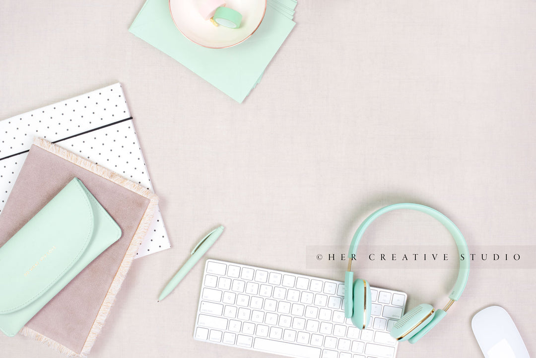 Mint Green Headphone and Accessories 3