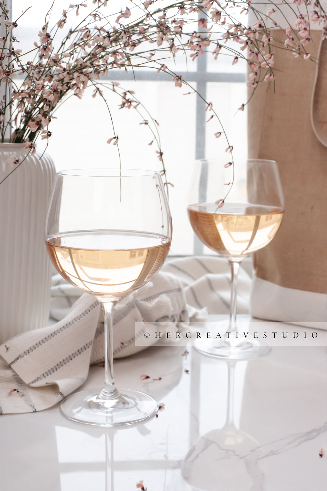 Two Glasses of Wine, Styled Image