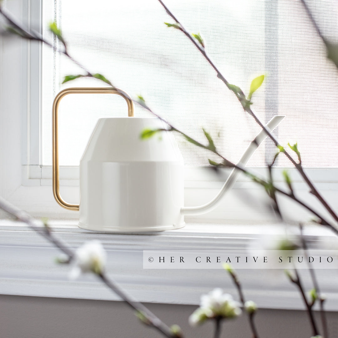 Watering Can on Window Sill, Styled Image