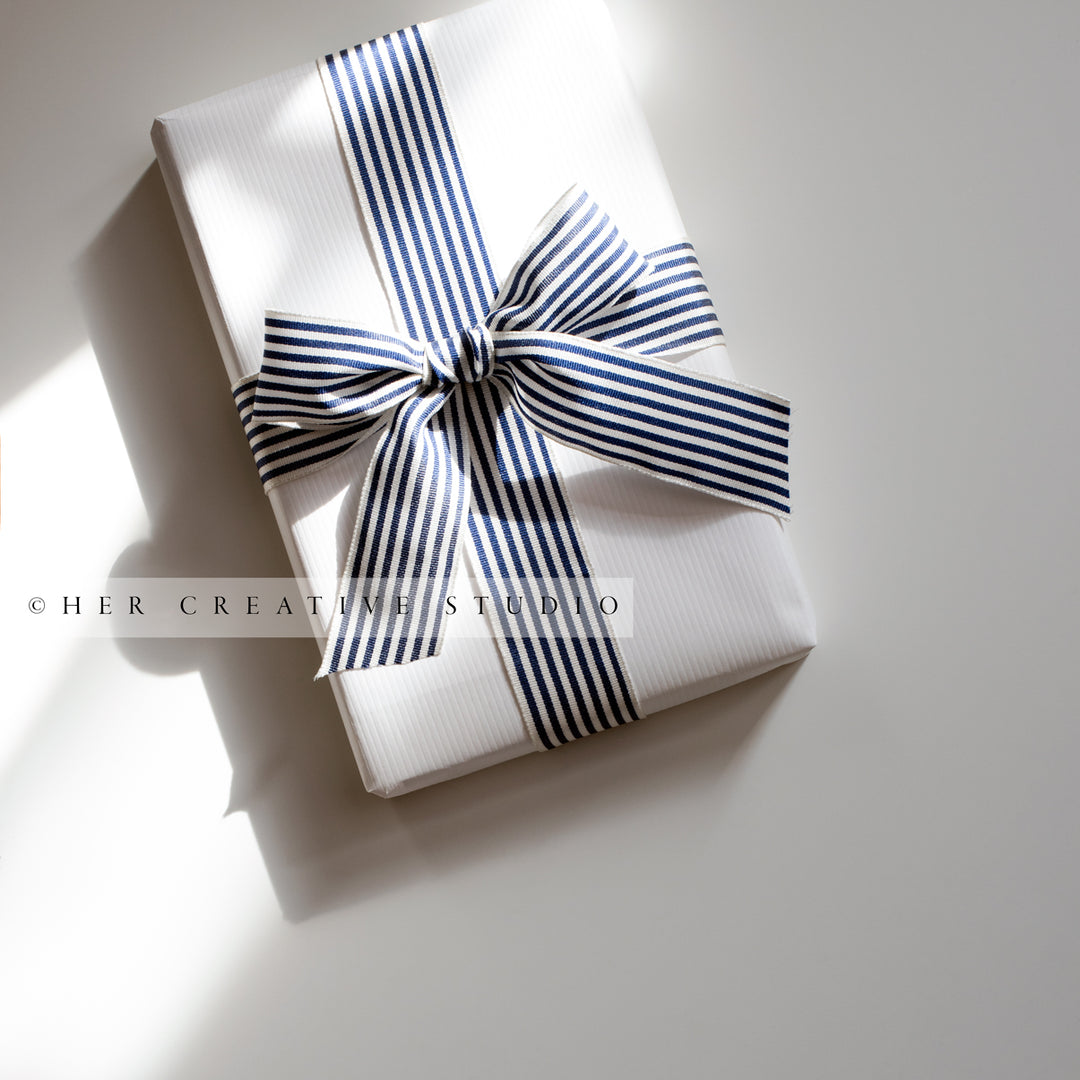 Gift with Striped Ribon, Styled Image